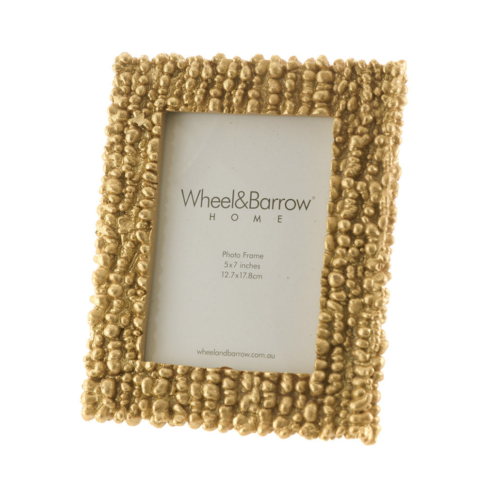 Resin Bubble Gold Photo Frame 24x12cm