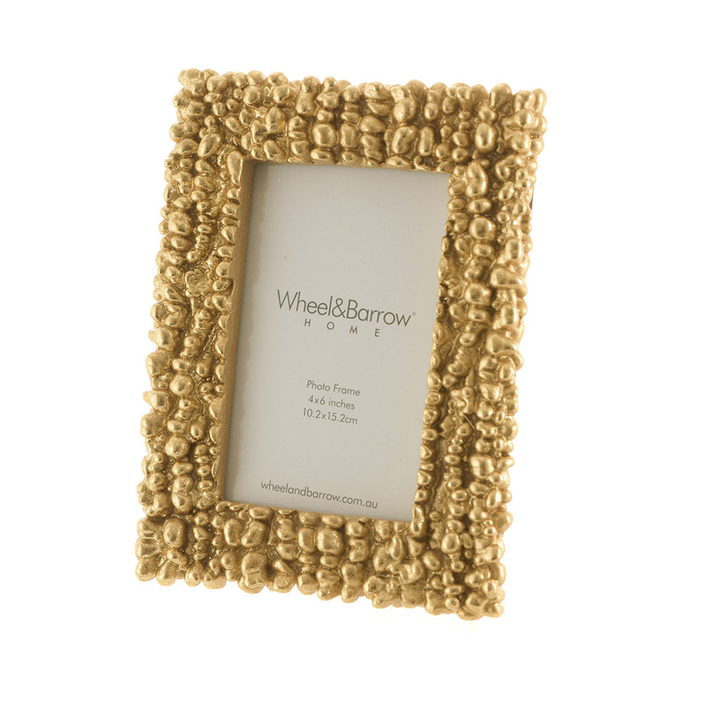 Resin Bubble Gold Photo Frame 21x16cm