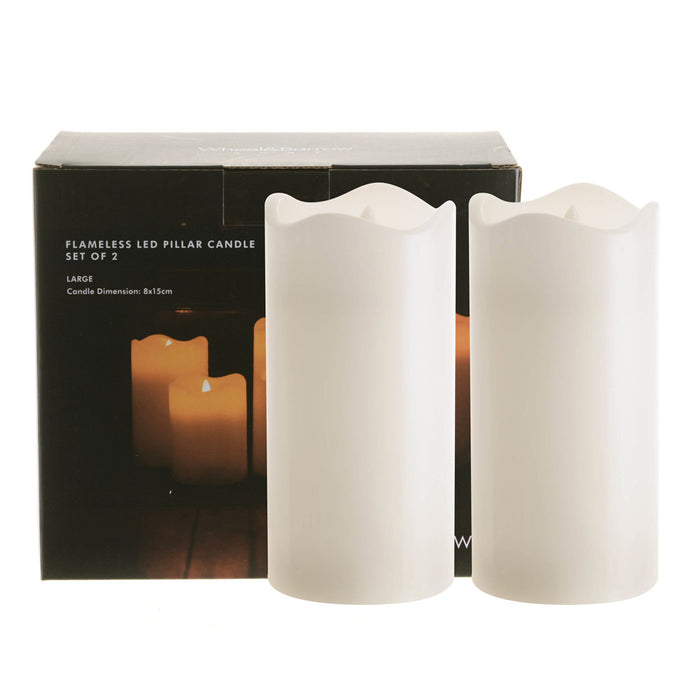 CANDLE Pillar Flameless LED 7.5x15cm SET/2