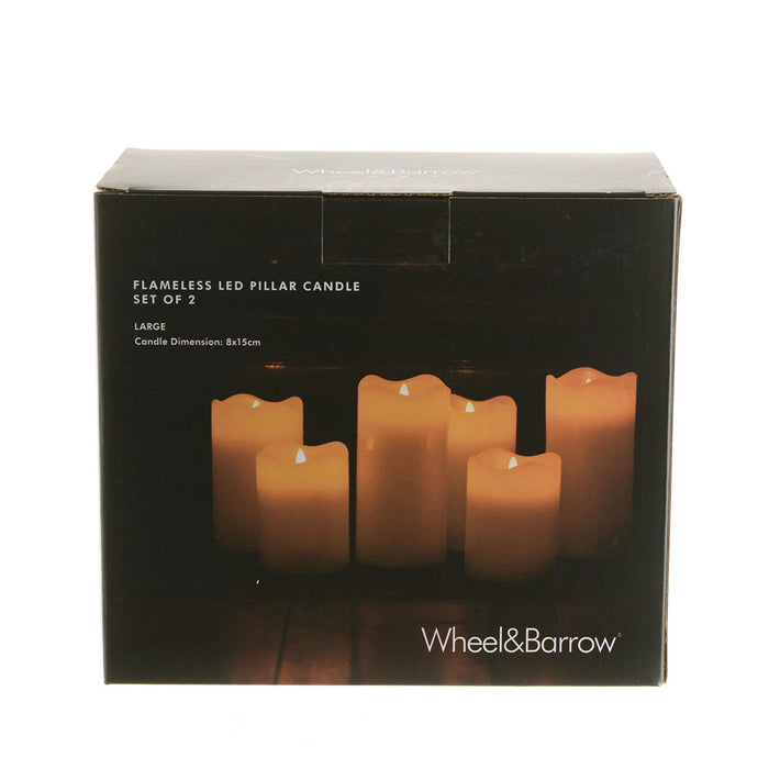 CANDLE Pillar Flameless LED 7.5x15cm SET/2