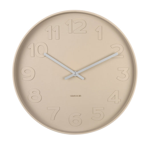 Wall Clock Leonard Natural & White 41.5x41.5x5.5cm