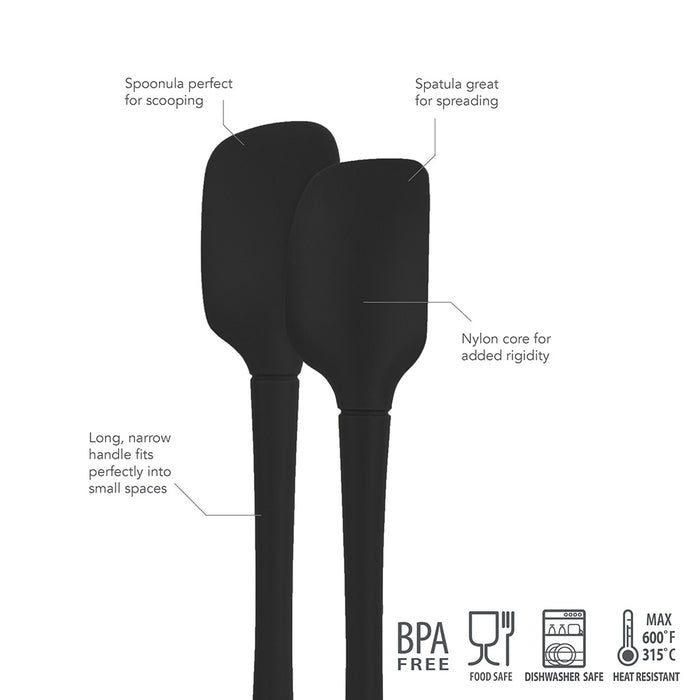 SPATULA SET/2 Flex-Core Silicone Black