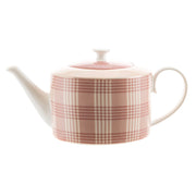 TEAPOT New Bone Beige Plaid with Gold Rim 1.2L