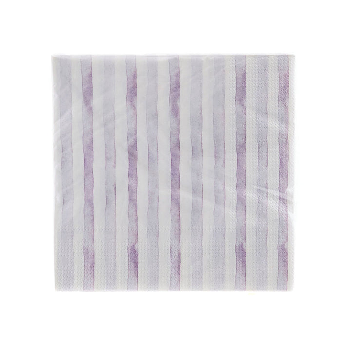 Paper Napkin Lilac Stripe 33cm Pack/20