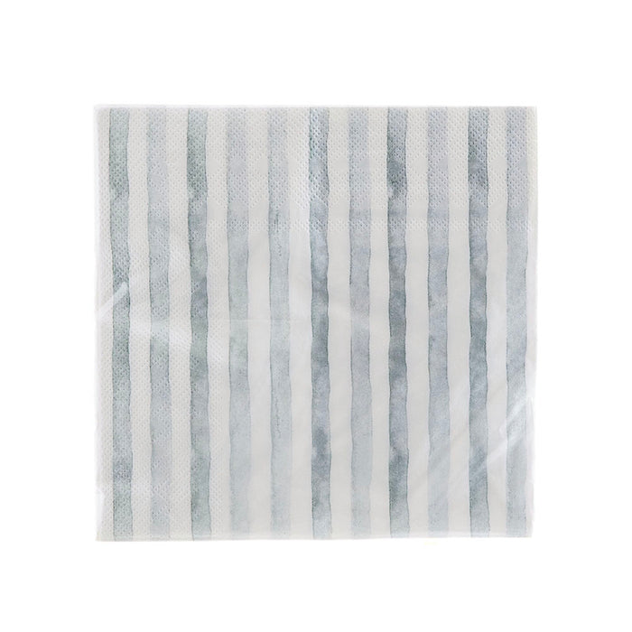 PAPER NAPKIN Sage Stripe 33cm Pkt20