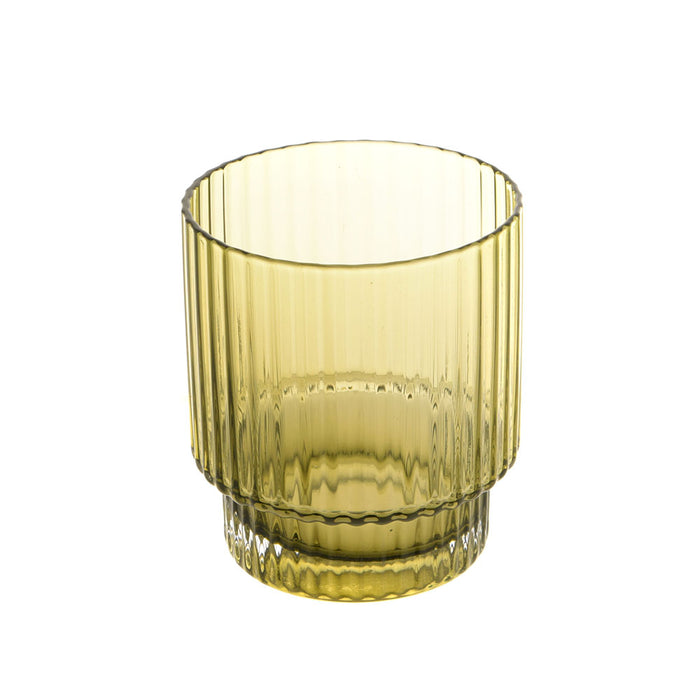 TUMBLER Glass Optic Olive Green 290ml
