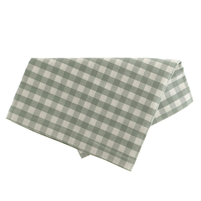 RUNNER Green Gingham 40x180cm