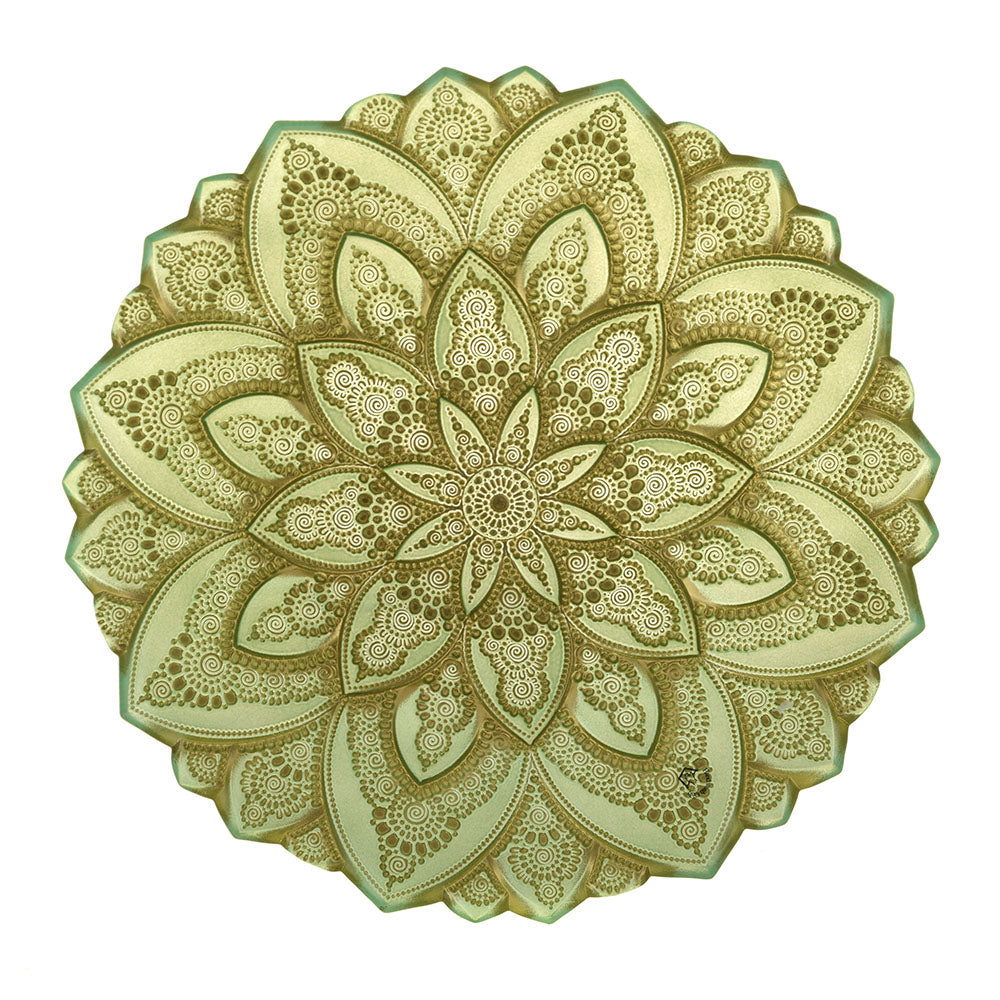 Mandala Gold and Mint Platter 33cm