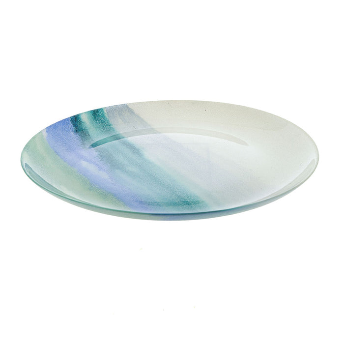 PLATTER Round Wave Blue/Green/White 32cm