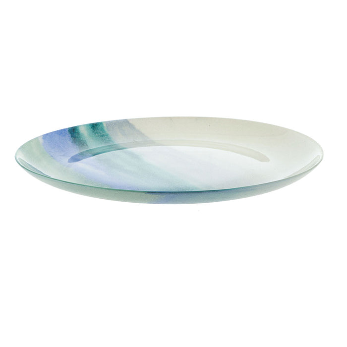 PLATTER Round Wave Blue/Green/White 32cm