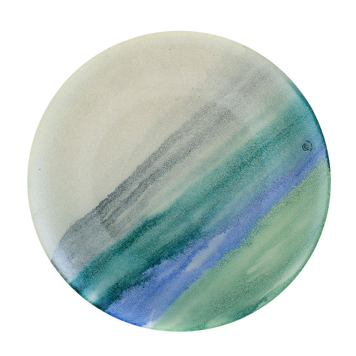 PLATTER Round Wave Blue/Green/White 32cm