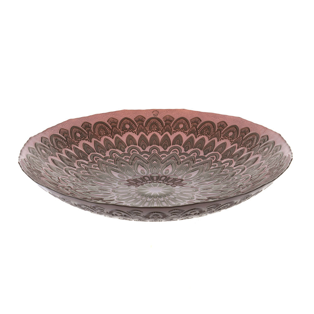 Pavo Real Burgundy & Pink Decorative Bowl 41cm