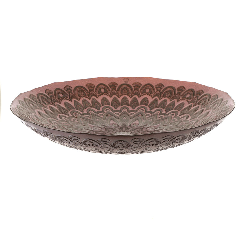 Pavo Real Burgundy & Pink Decorative Bowl 41cm