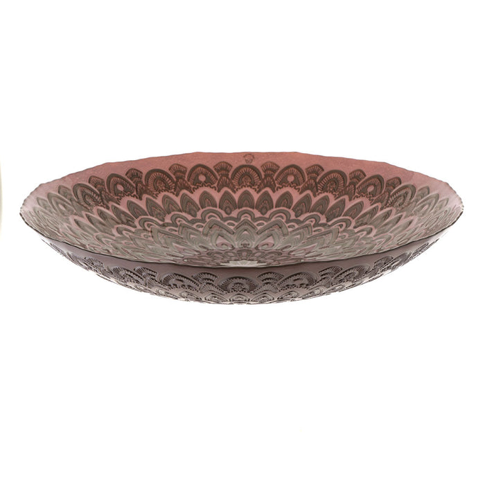 Pavo Real Burgundy & Pink Decorative Bowl 41cm