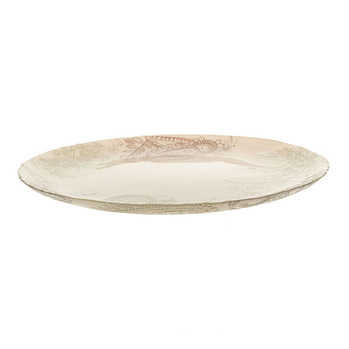 PLATTER Round Manet White/Chocolate 33cm