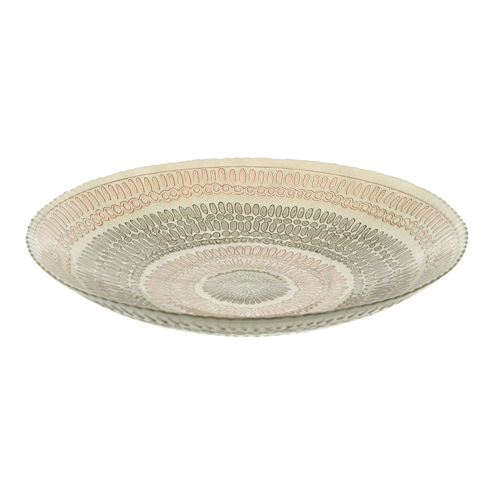 Bamako Gold Olive & Chocolate Round 33cm Decorative Bowl