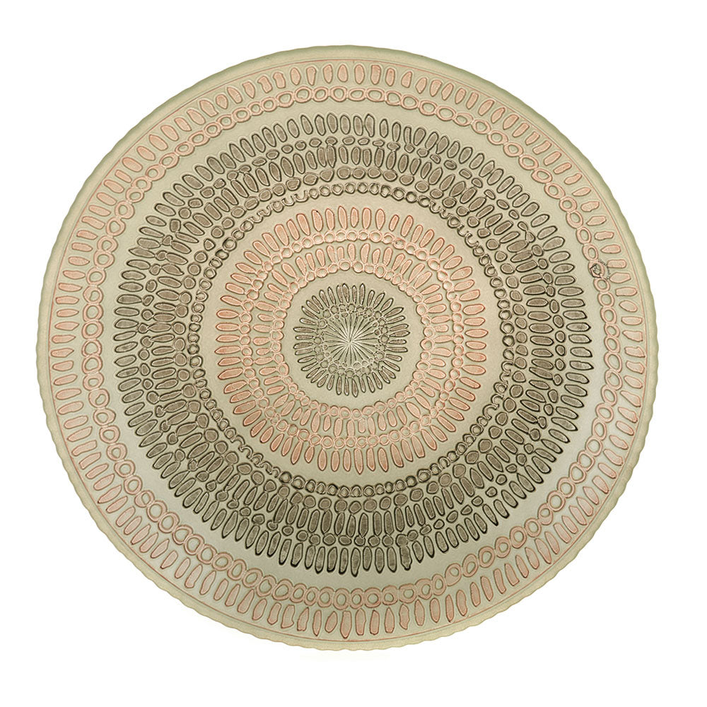 Bamako Gold Olive & Chocolate Round 33cm Decorative Bowl