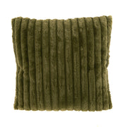 Cushion Rib Faux Fur Olive Green 50cm