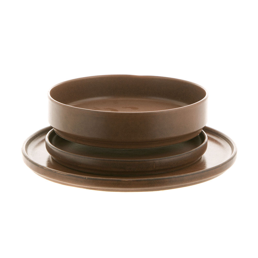 Stoneware Dinner Set Straight Leather