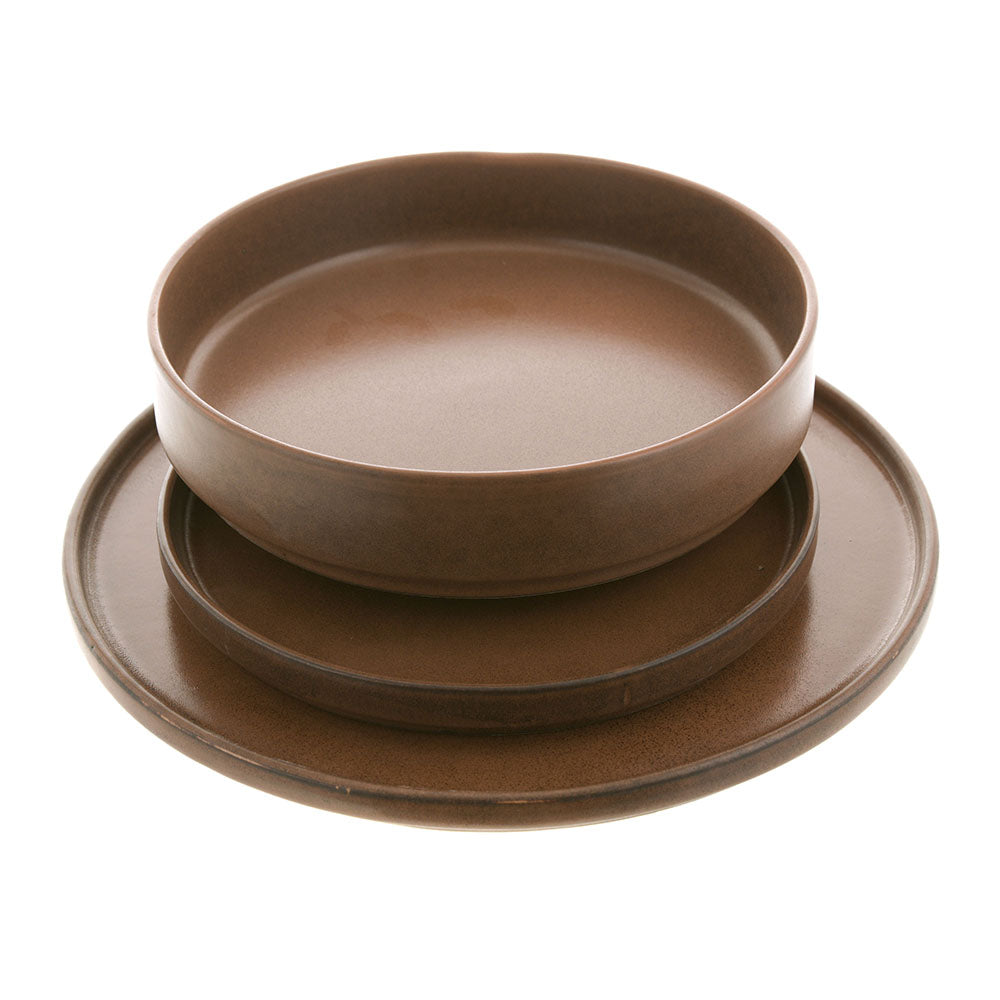 Stoneware Dinner Set Straight Leather