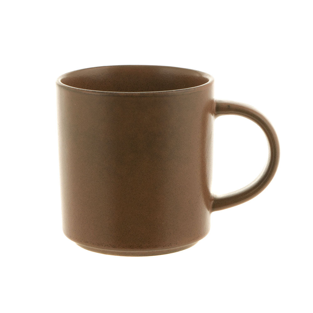 Stoneware Mug Set Straight Leather