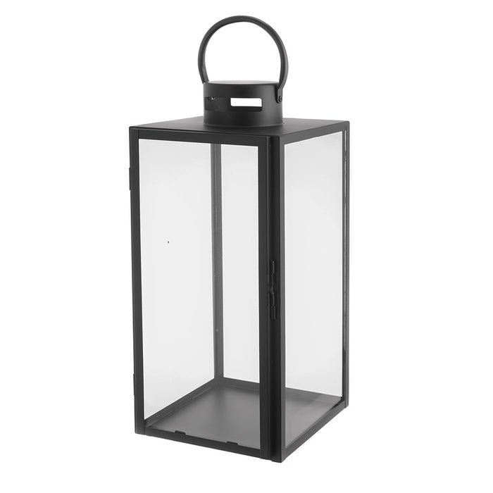 LANTERN Steel Matte Black 19x19x40cm