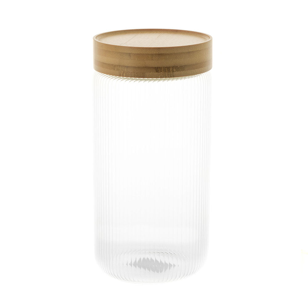 Storage Canister Ribber Glass L