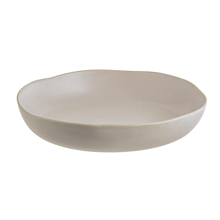 Stoneware Wave Rim Round Bowl