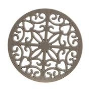 Round Kitchen Trivet Cast Iron Mushroom