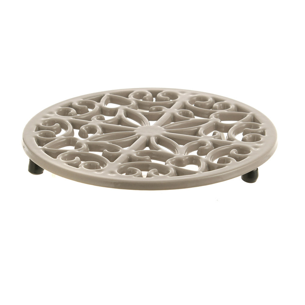 Round Kitchen Trivet Cast Iron Mushroom