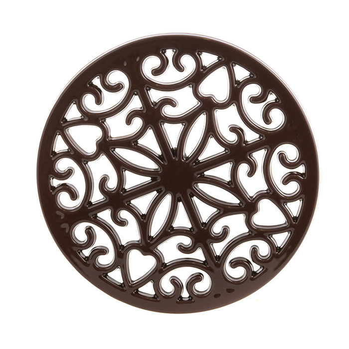 TRIVET Kitchen Round Cast Iron Chocolate 20cm