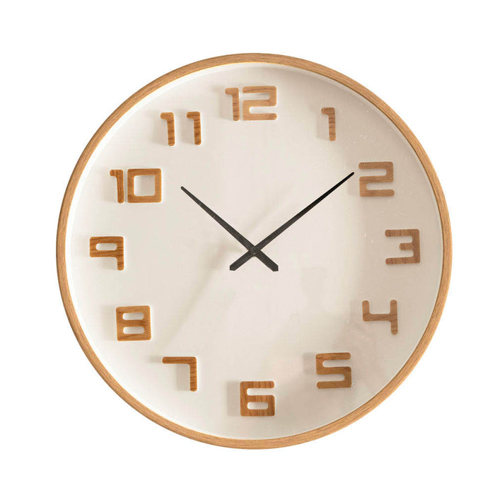 WALL CLOCK Wood Look Light Brown 40cm