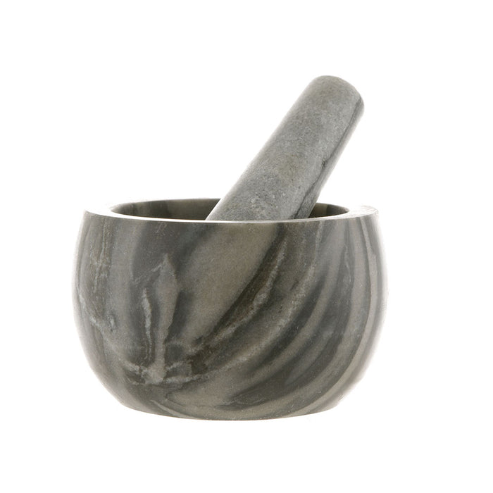 Mortar & Pestle Grey Granite Round Base 13x9cm