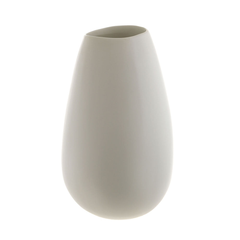 Matt White Tall Bulb Vase Small 18x30cm