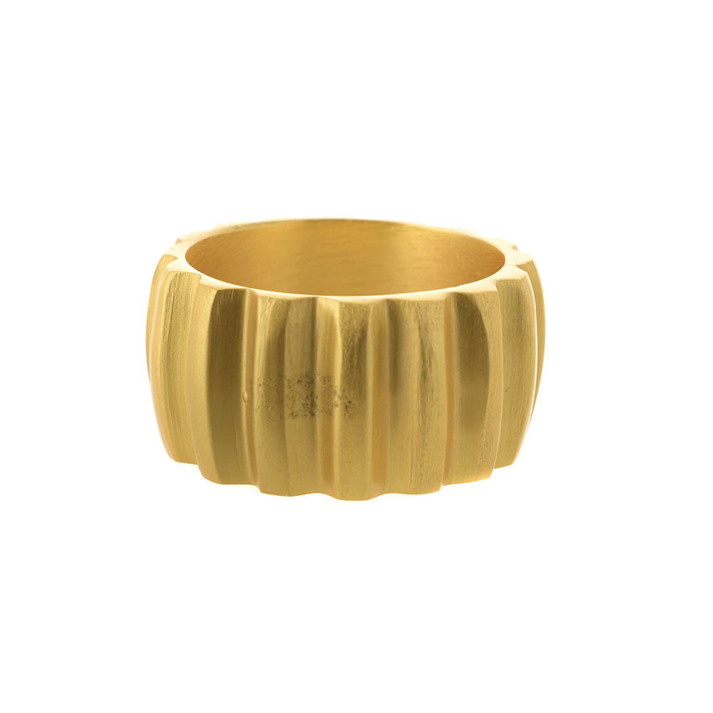 Napkin Ring Ribbed Brushed Brass