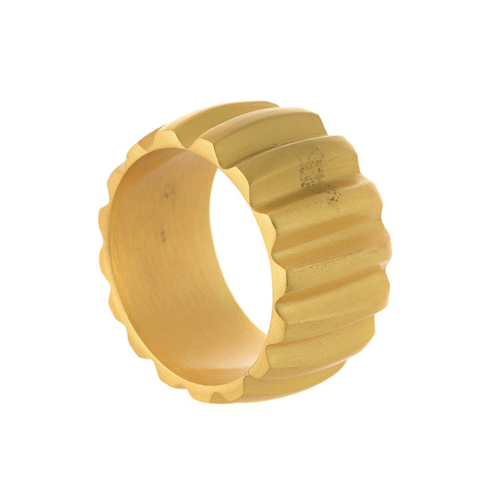 NAPKIN RING Ribbed Brushed Brass