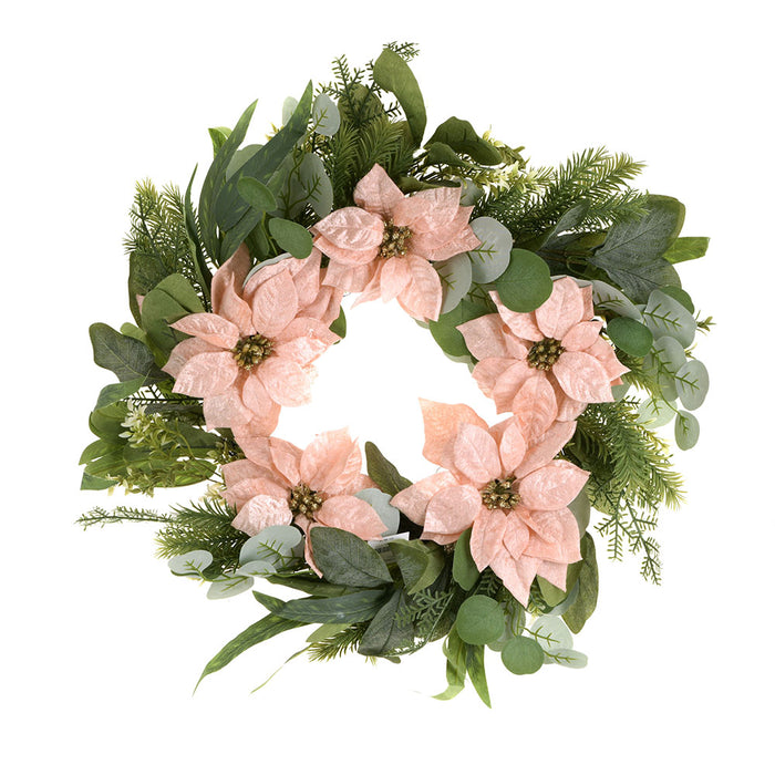 WREATH Pink Flowers 56cm