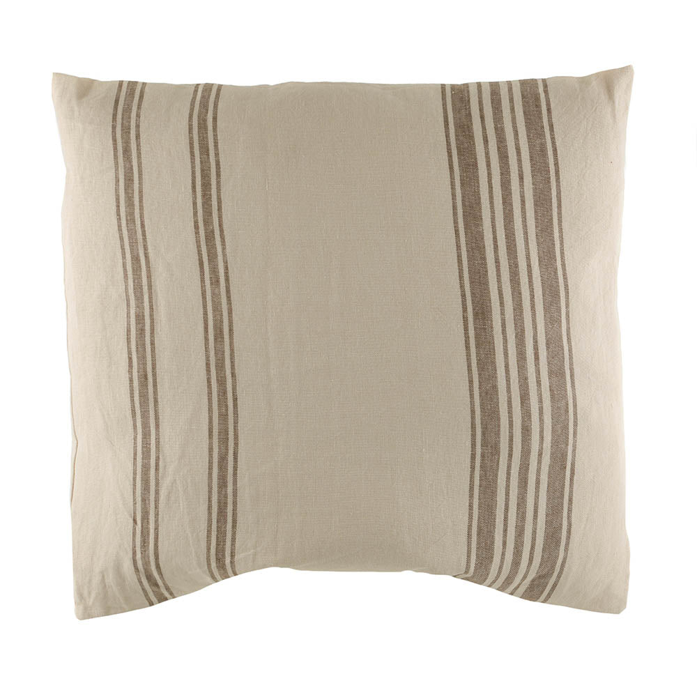 Cushion White/Beige Stripes