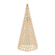 Christmas Cone Pearls Gold Medium 19x41cm