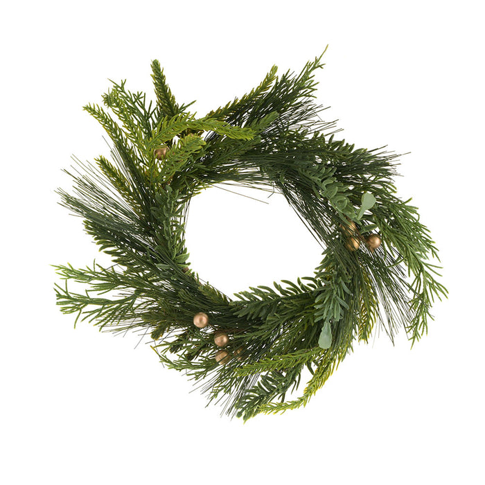 CANDLE WREATH Evergreen Fir 30cm