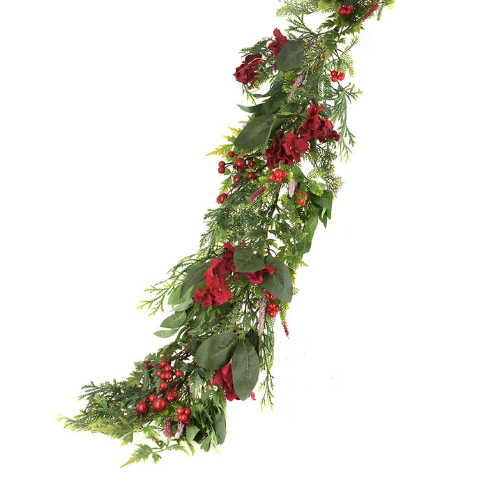 GARLAND with Red Berry and Flower 150cm