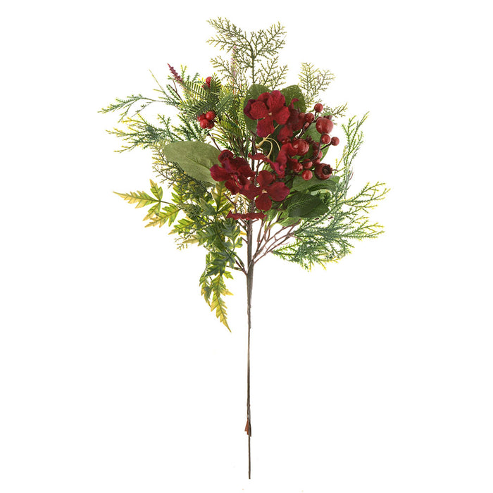 STEM with Red Berry and Flower 60cm