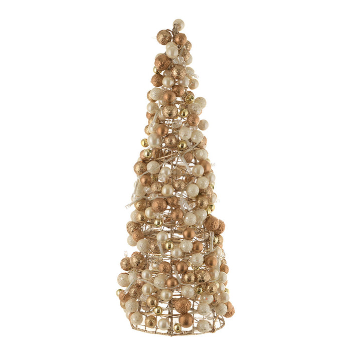 XMAS CONE Champagne Crystals with LED 40cm