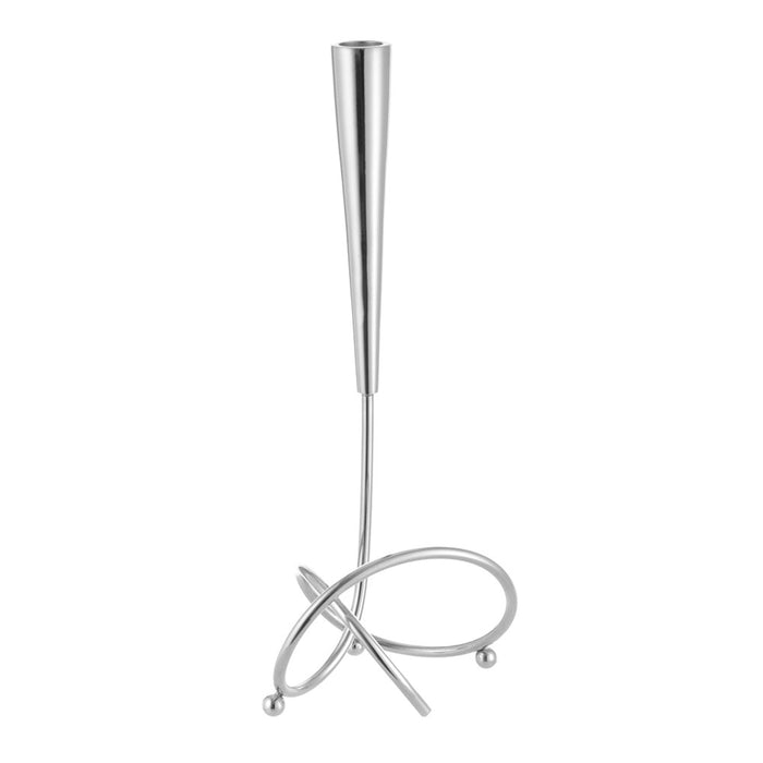 TAPER CANDLE HOLDER Nickel 31cm