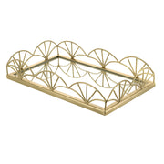 Mirror Base Tray Rectangle Gold 35cm