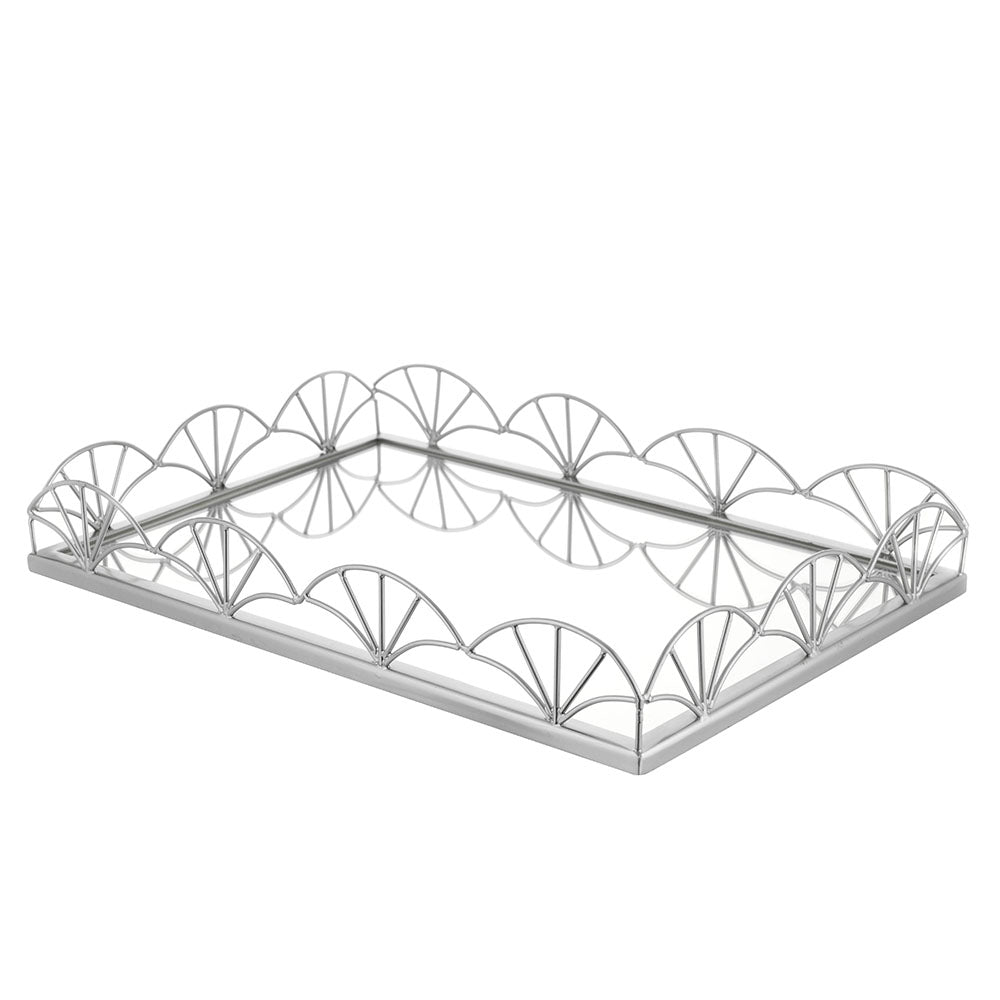 Mirror Base Tray Rectangle Nickel 45cm
