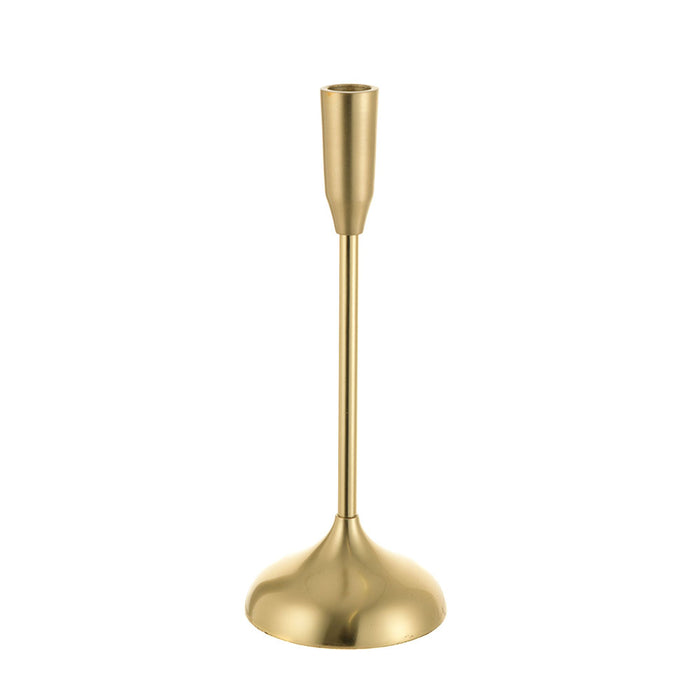 TAPER CANDLE HOLDER Brushed Gold 30cm