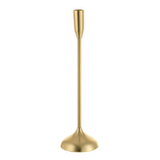 Brushed Gold Taper Metal Candle Holder 40cm