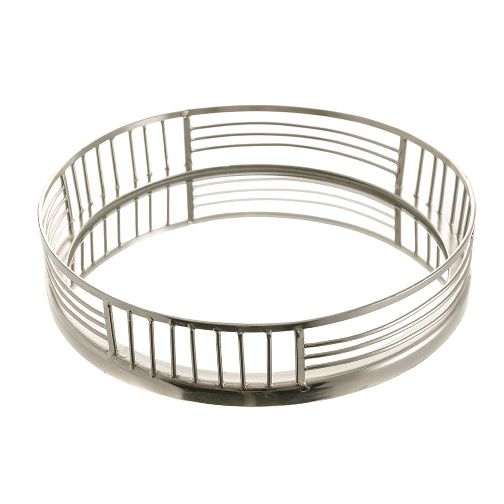 TRAY with Mirror Base Round Nickel 29cm