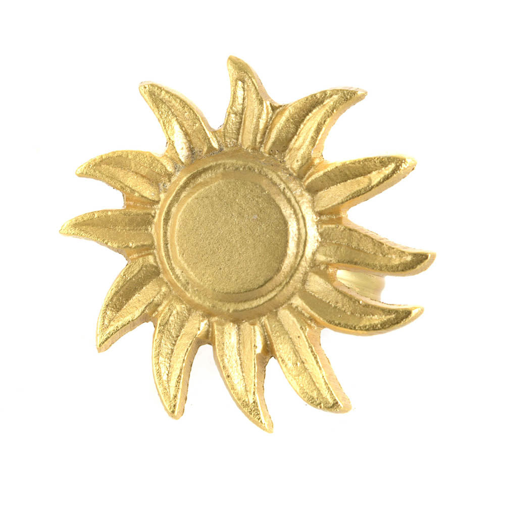 Napkin Ring Brass Sun